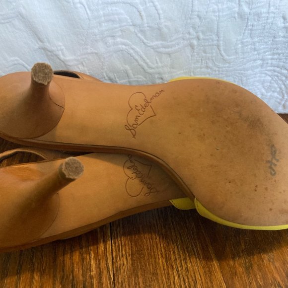 Yellow Slingback Kitten Heels - Picture 8 of 8